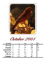 Calendar for October
